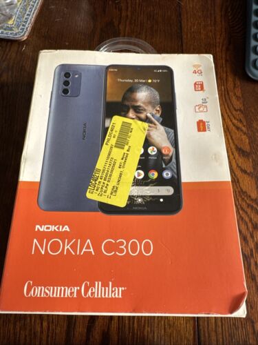 Nokia C300 2023 32GB 4G Consumer Cellular Prepaid Smart Cell Phone 6.5 XL Screen