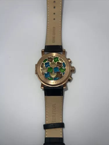 Heritor Aura Vitreous Enamel Semi-Skeleton Dial Men's Watch HR3503 Not Worn ⌚️