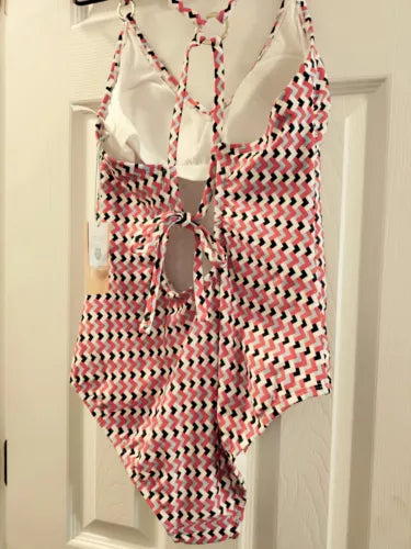 kona sol swimsuit medium Red, White, Blue New Buckle Detail