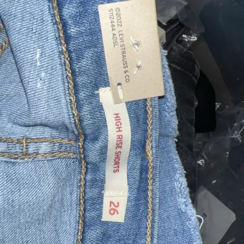 Levis Shorts Womens Size 26 Cut Off High Rise Denim Light Blue