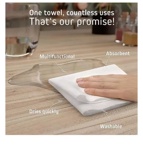3 Rolls Kitchen + Home Bamboo Paper Towels – Heavy Duty Washable Reusable