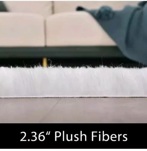 Latepis Faux Fur Sheepskin Area Rugs Soft Shaggy Carpet for Living Room Bedroom