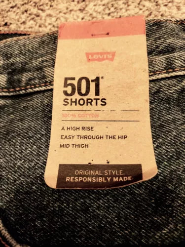 Levis Shorts Womens Size 30 Cut Off High Rise Denim Medium Rinse 501