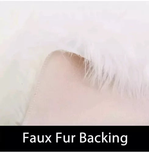 Latepis Faux Fur Sheepskin Area Rugs Soft Shaggy Carpet for Living Room Bedroom
