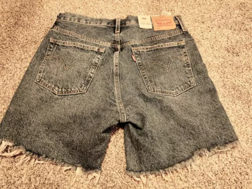 Levis Shorts Womens Size 30 Cut Off High Rise Denim Medium Rinse 501
