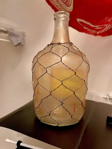 18” Antiqued Glass Vase / Jar Decor