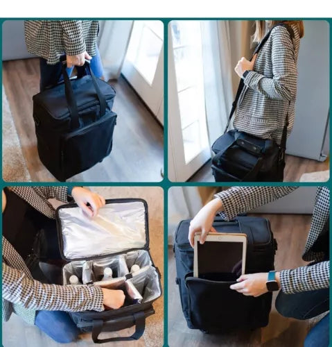 Lazenne Wine Bag for Travel 6 Bottles Bag/Carrier/Luggage with Removable Divider