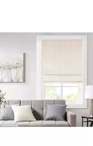 34" x 64 Madison Park Cordless Roman Shades Energy Efficient  Darkening Window