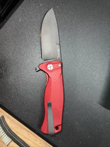 Lion Steel SR11 Black Red Sleipner Framelock Folding Pocket Knife SR11ARB