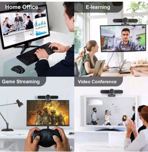 Wide Angle Webcam with Microphone and Speaker, Conference Room USB 1080P 60fp...