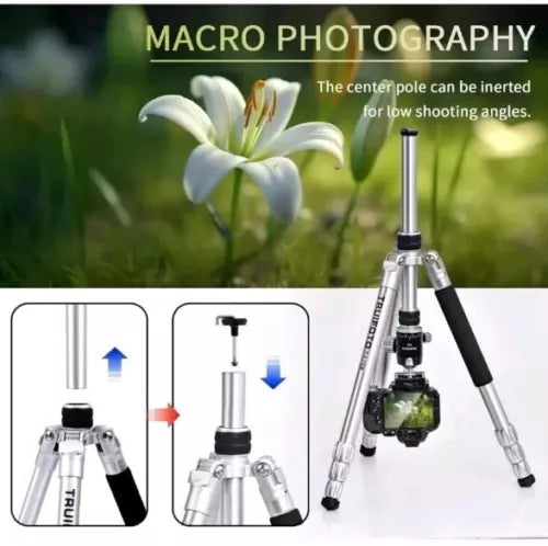 Truifoto Aluminum Alloy Tripod 71” 22 Lb capacity Load