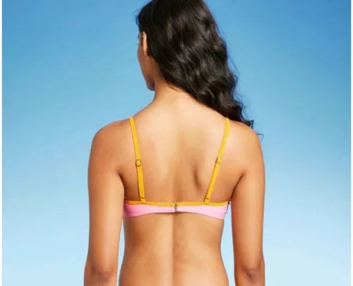 Wild fable Women's Bikini top Underwire Adjustable Strap Colorblock Size 14
