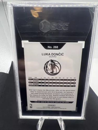 2018 Luka Doncic Hoops Rookie RC Gem Mint SGC 10 #268 Dallas NBA MVP