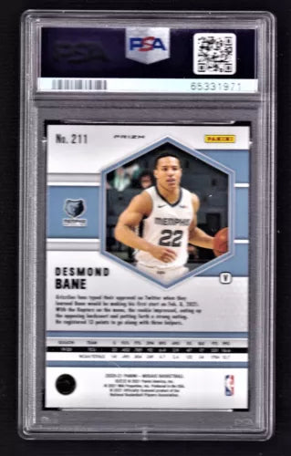 2020 Panini Mosaic Desmond Bane RC Rookie Variation Fast Break PSA 10 LOW POP 32