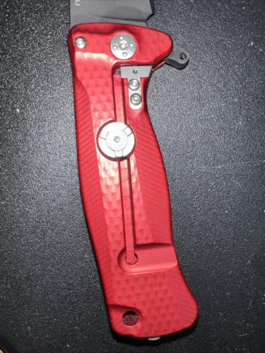 Lion Steel SR11 Black Red Sleipner Framelock Folding Pocket Knife SR11ARB