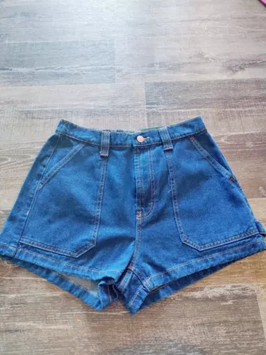 Wild Fable Women's Size 2 High Rise Utility Shorts Dark Wash