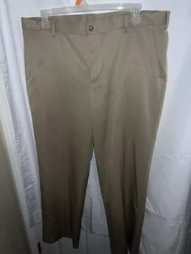 Trump Golf Pants Slacks 40x32 Tan Trump Logo Comfort Quality Rare