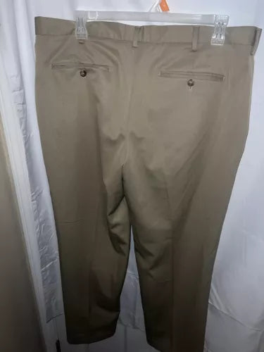 Trump Golf Pants Slacks 40x32 Tan Trump Logo Comfort Quality Rare
