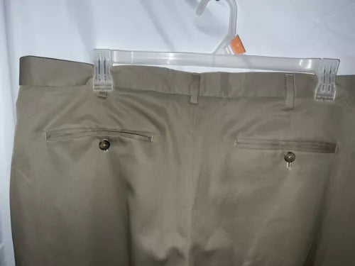 Trump Golf Pants Slacks 40x32 Tan Trump Logo Comfort Quality Rare