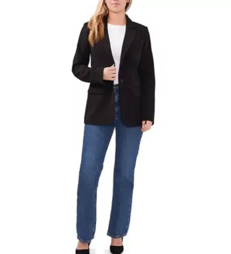Vince Camuto Ladies Fully Lined Padded Shoulder Split Blazer Size XS Black