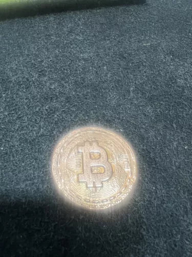 1oz Hand Poured & Polished .999 Copper Art Bullion Double Sided BITCOIN COIN 🅱