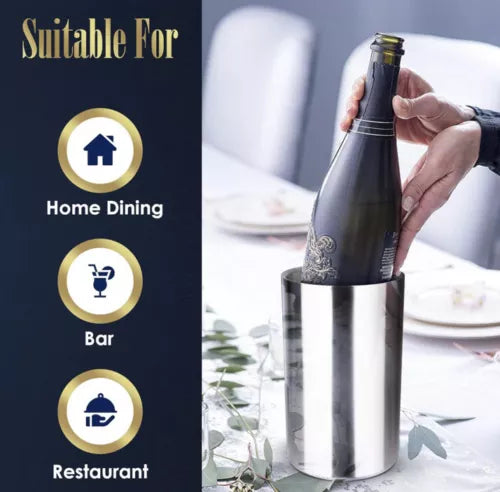 Wine Chiller Bucket-No Ice Wine Bucket for Single Bottle. White Wine Bottle Chil
