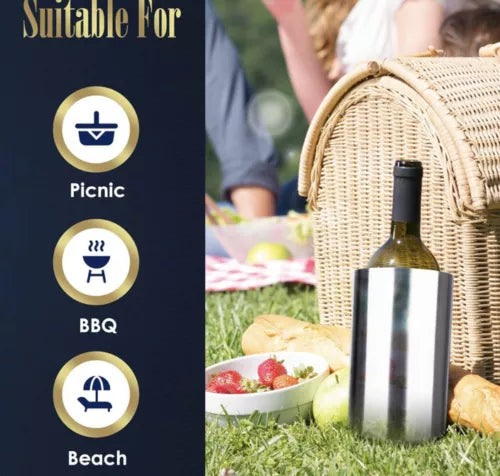 Wine Chiller Bucket-No Ice Wine Bucket for Single Bottle. White Wine Bottle Chil