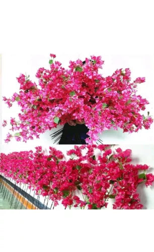 40Pcs in Bulk Artificial Bougainvillea Silk Flowers Branches Long Plant Stems...