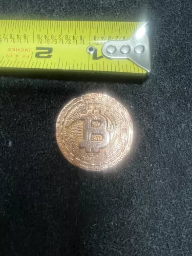 1oz Hand Poured & Polished .999 Copper Art Bullion Double Sided BITCOIN COIN 🅱