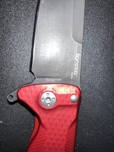 Lion Steel SR11 Black Red Sleipner Framelock Folding Pocket Knife SR11ARB