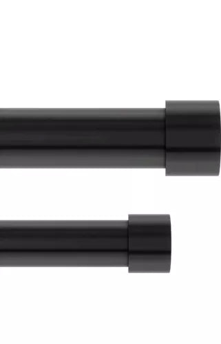 Umbra Cappa Double Curtain Rod, Includes 2 Matching Finials, Brackets &