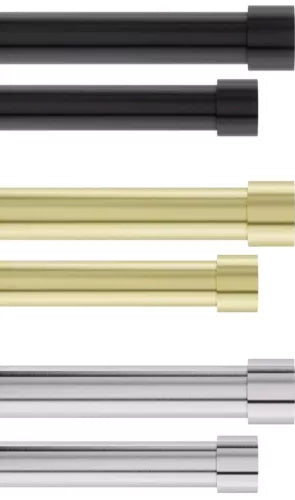 Umbra Cappa Double Curtain Rod, Includes 2 Matching Finials, Brackets &