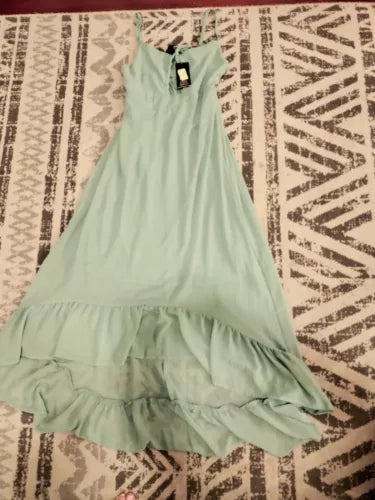 Women's High-Low Hem Chiffon Dress - Wild Fable Aqua Green S