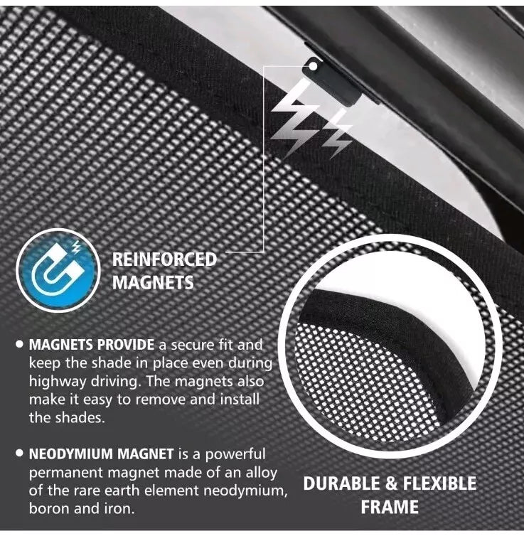 Car Shades for Side Windows Sunshade Protector for 21-24 Jeep Grand Cherokee L