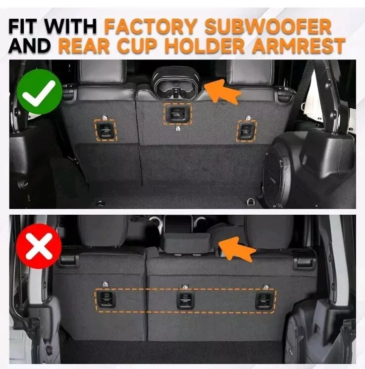 CARESA Floor Mats Cargo Liner Seat Back Cover for 2018-2024 Jeep Wrangler JL Acc