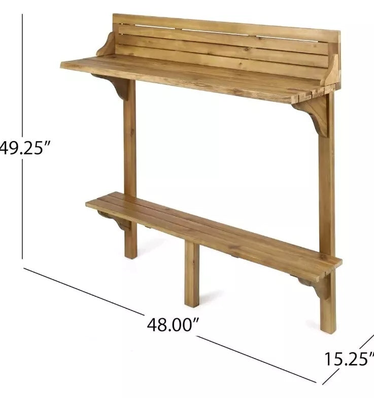 Caribbean 3pc Acacia Wood Patio Bar Set - Natural - Christopher Knight Home