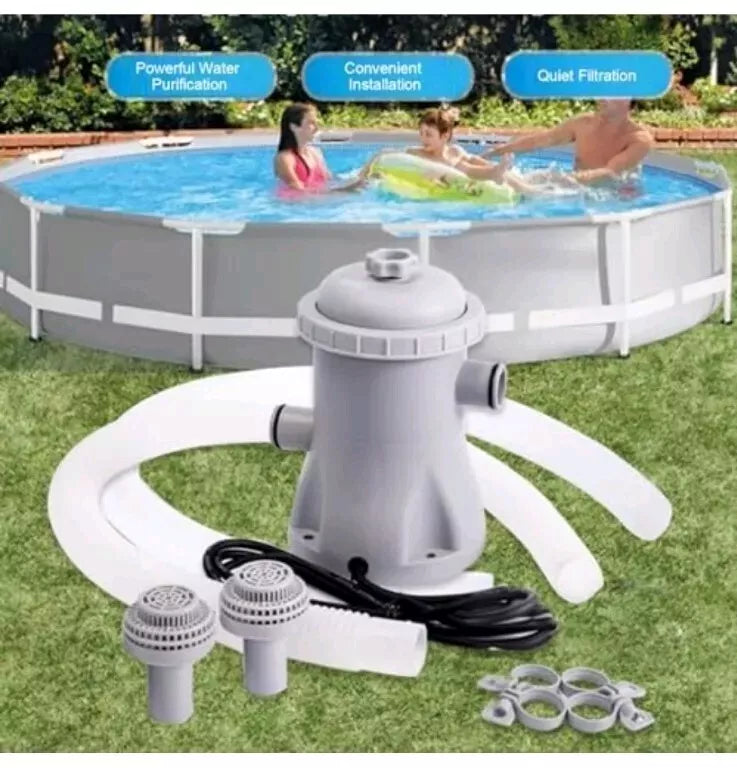 Cartridge Filter Pump,Swimming Pool Filter Pump 330gal, Filter Pump with Intergr