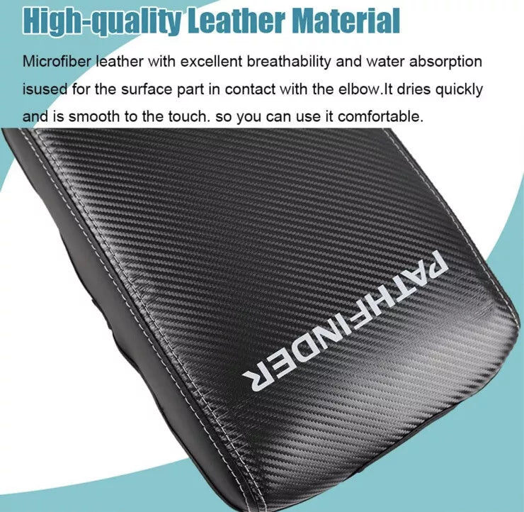 Center Console Cover Box NonScratch Leather Carbon-fiber Nissan Pathfinder 22-24