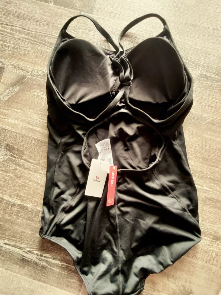 BALEAF Women's Athletic Training Adjustable Strap Swimsuit Size 38 Black