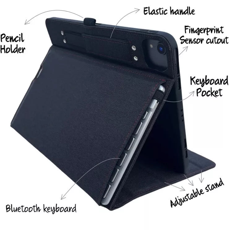 Baslof iPad (Air 4, 5 and Pro 11) Keyboard Case with Handle & Pencil Holder, F18
