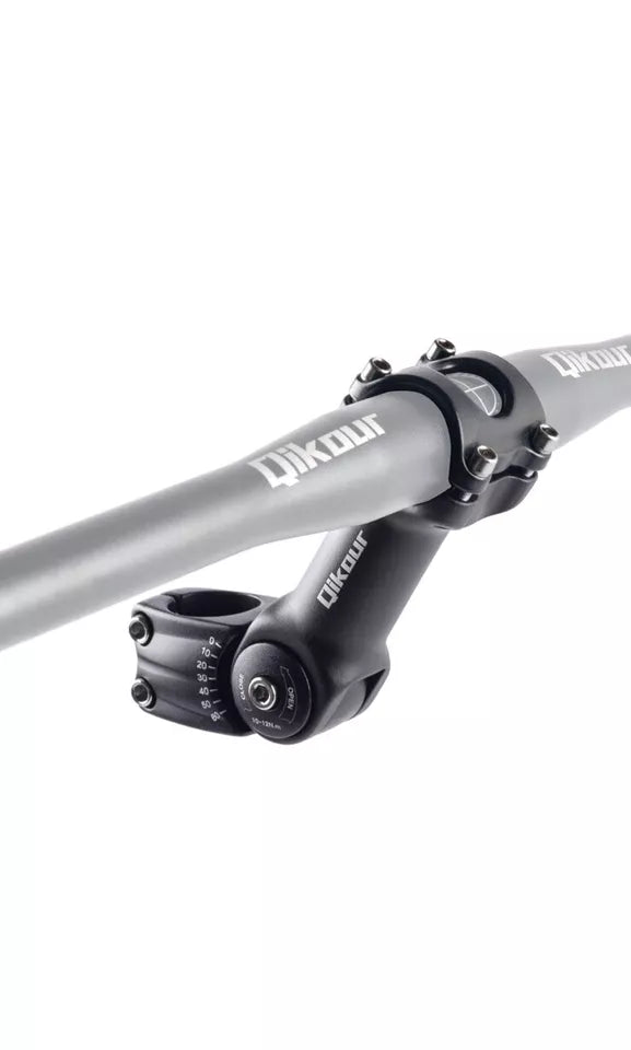 Bike Stem Adjustable 60 Degree 31.8mm 1-1/4" / 25.4mm 1" Handlebar Stem for MTB,