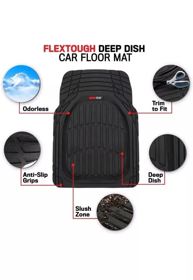 Black Heavy Duty Rubber Car Floor Mats